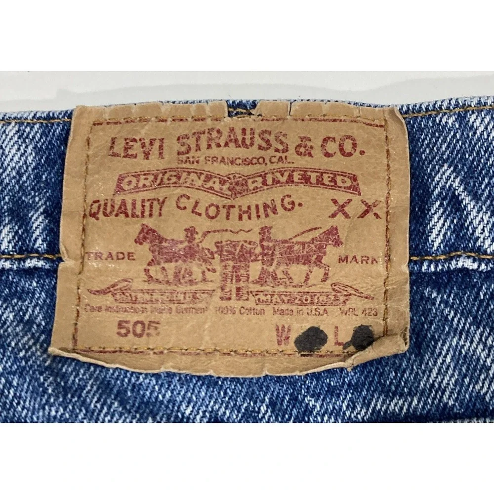 Levi's Men's Vintage 505 Medium Wash Blue Jeans 34x29 Made in USA--READ
